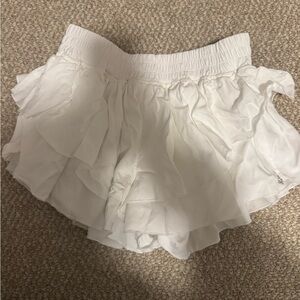 FP Movement by Free People White Ruffle Skorts